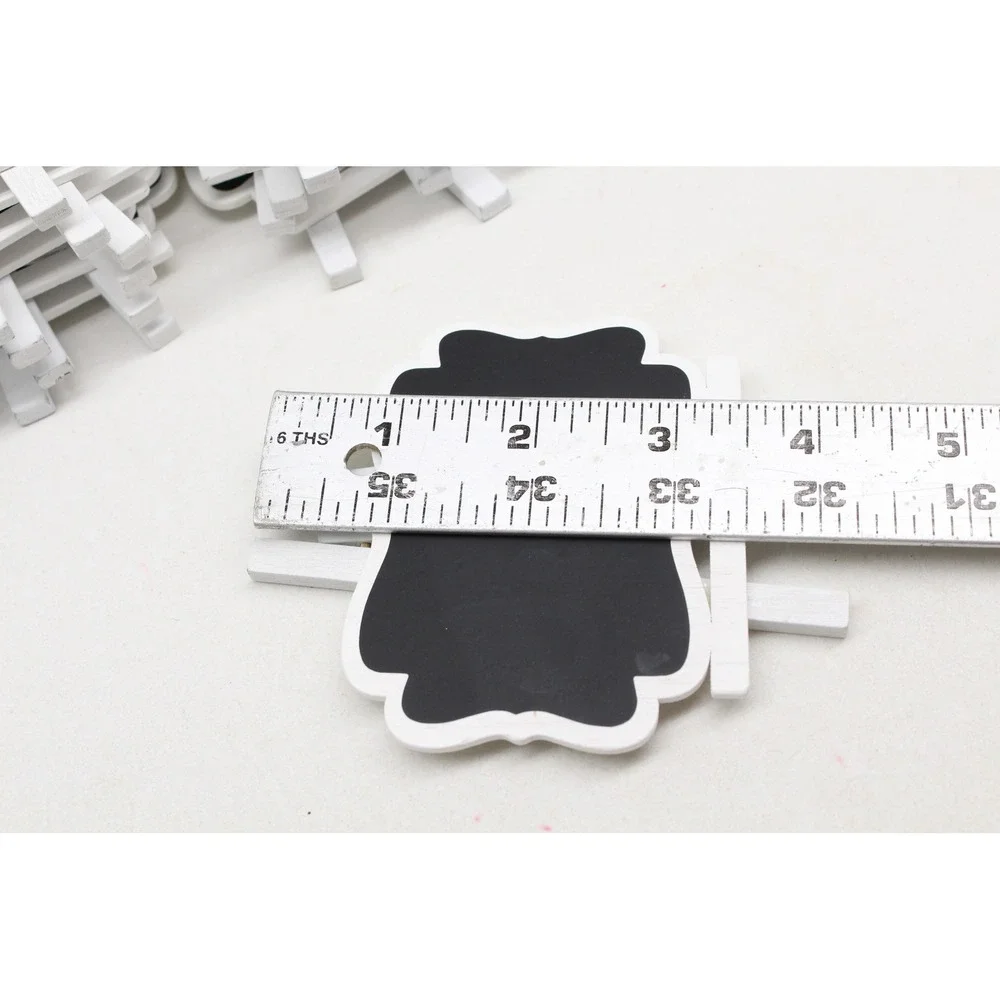 Mini Chalkboard Signs with White Wooden Easel Stands 18 Pack for Weddings Buffet